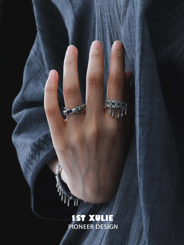 1STXULIE Superior Miao-style Niche Open Ring T5831