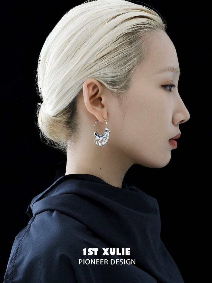 1STXULIE Superior Miao-style Niche Tassel Earrings T5822