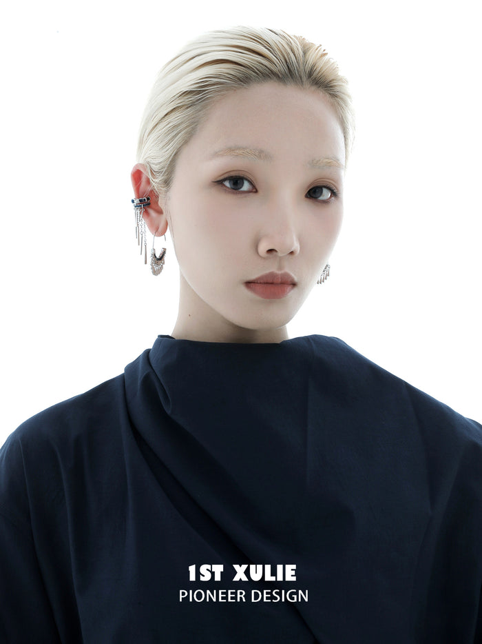 1STXULIE Superior Miao-style Niche Tassel Earrings T5822