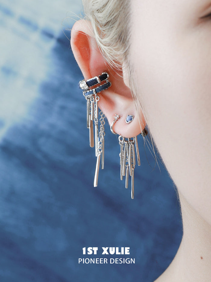 1STXULIE Superior Miao-style Niche Tassel Earrings T5824