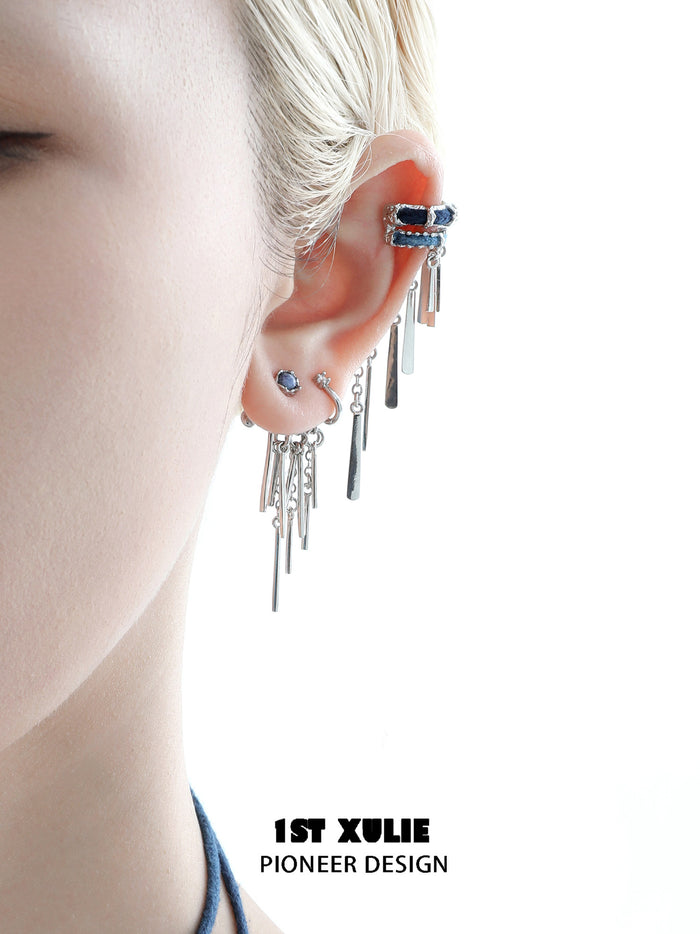 1STXULIE Superior Miao-style Niche Tassel Earrings T5824