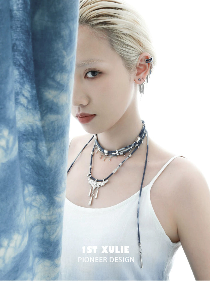 1STXULIE Superior Miao-style Niche Tassel Earrings T5824