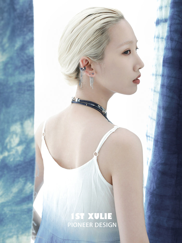 1STXULIE Superior Miao-style Niche Tassel Earrings T5824