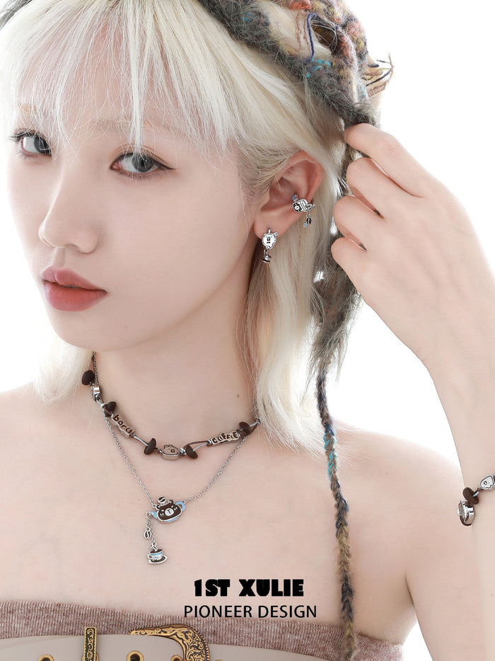 1STXULIE Superior Niche Capybara Earrings T5847