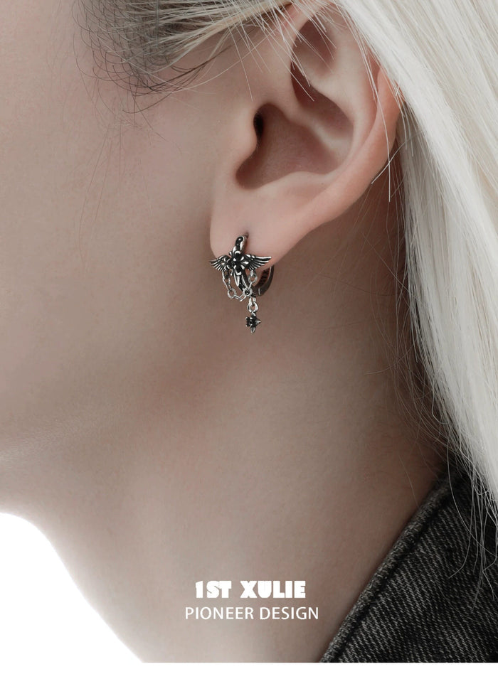 1STXULIE Superior Niche Iris Collection Angel Wings Earring Back T5882