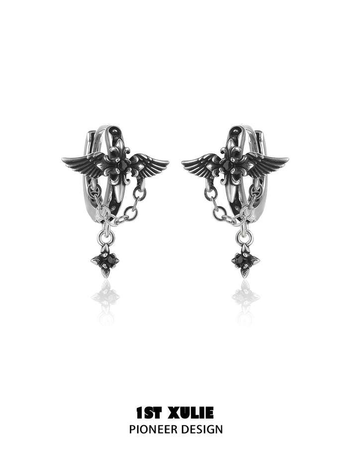 1STXULIE Superior Niche Iris Collection Angel Wings Earring Back T5882