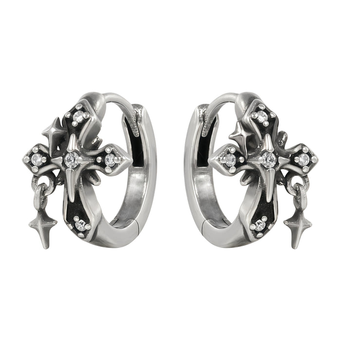 1STXULIE Superior Niche Iris Collection Retro Hinged Hoop Earring T5888