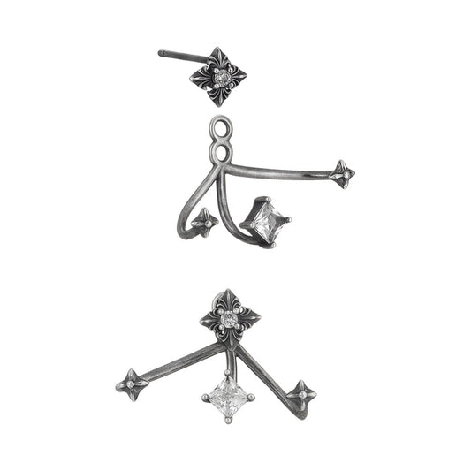 1STXULIE Superior Niche Iris Collection S925 Silver Stud Earring T5893