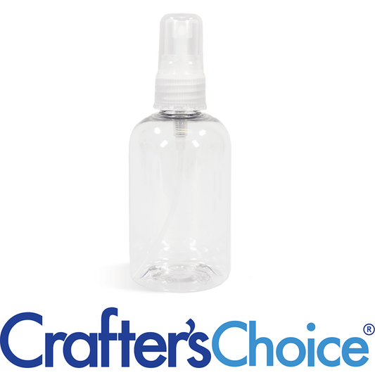 4 oz Clear Boston Rnd w/ Natrl Ribbed Sprayer Set
