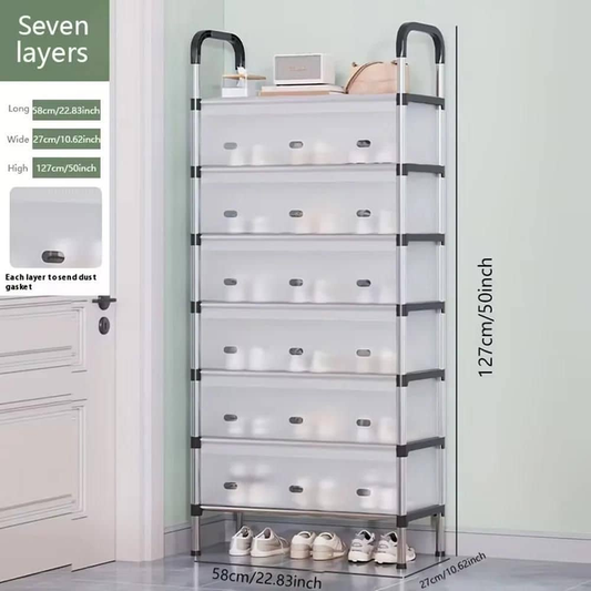 7-Layer Transparent Shoe Rack - lifestyle