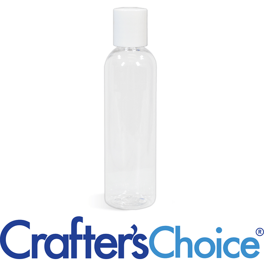 8 oz Clear Bullet with White Disc Top Set