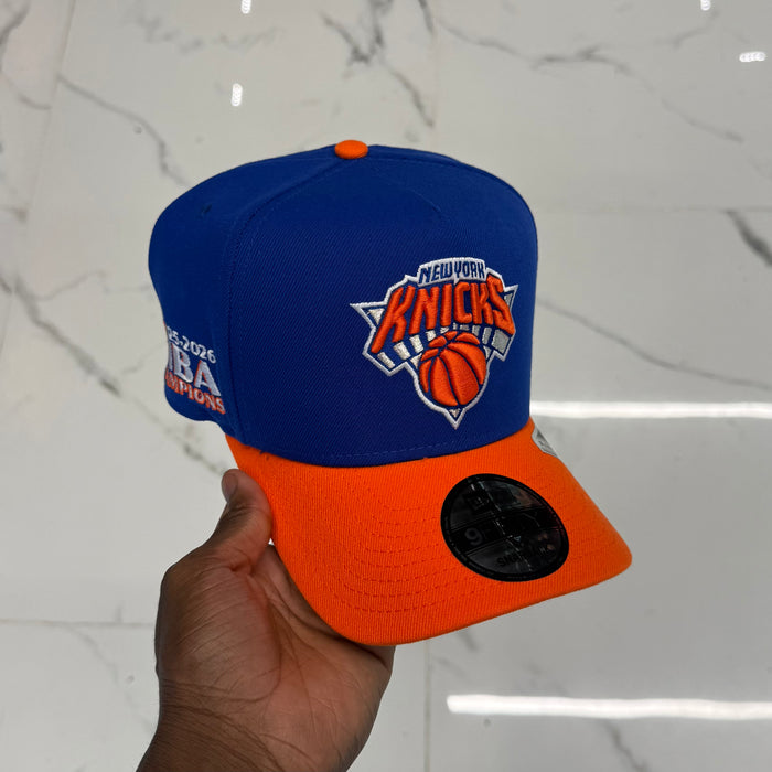 New York Knicks Blue and Orange 950 AFrame 2026 Champs Snap Back