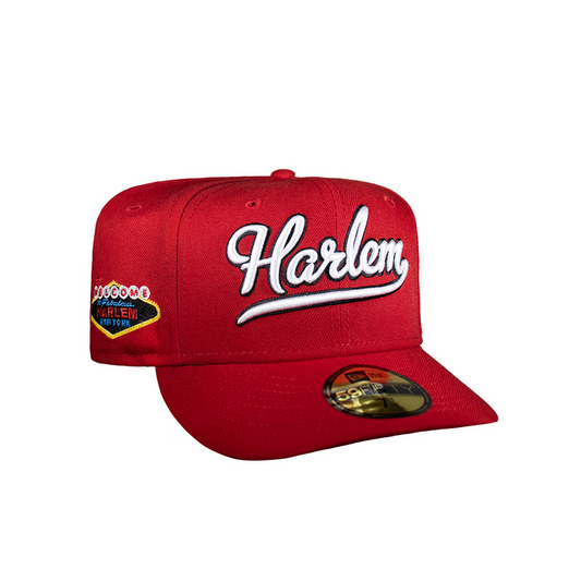All Red (Blue Outline) Harlem 5950 Fitted