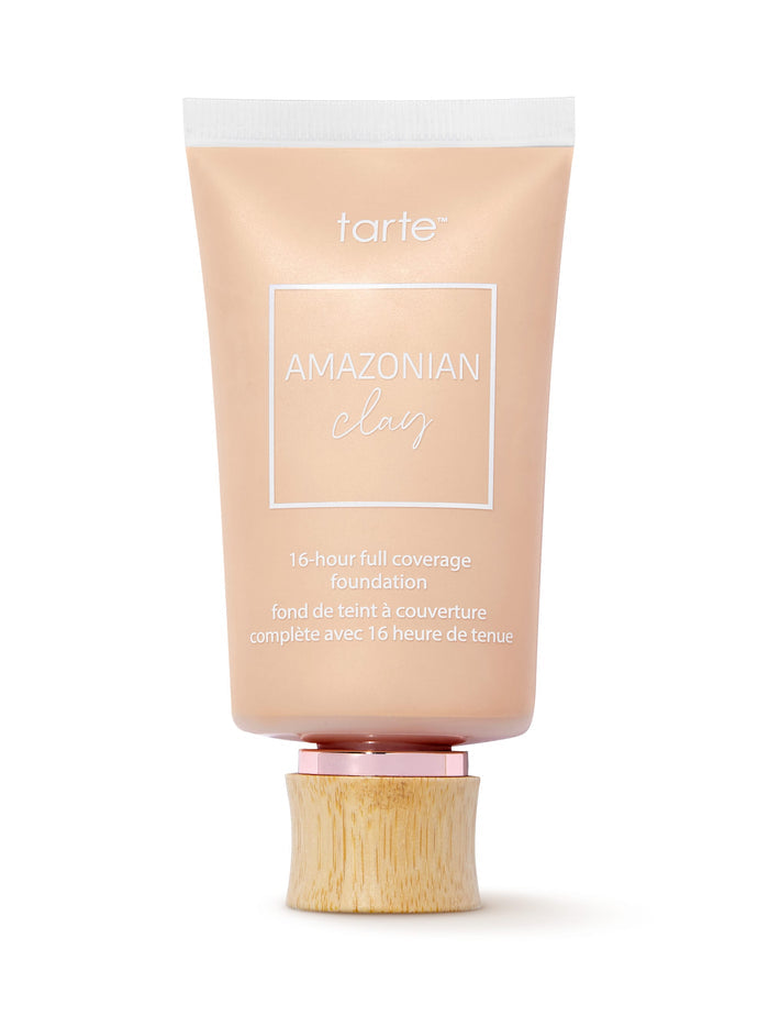 Tarte Amazonian Clay foundation tube on a white background