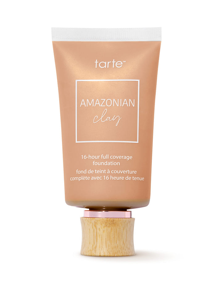 Tarte Amazonian Clay foundation tube on a white background