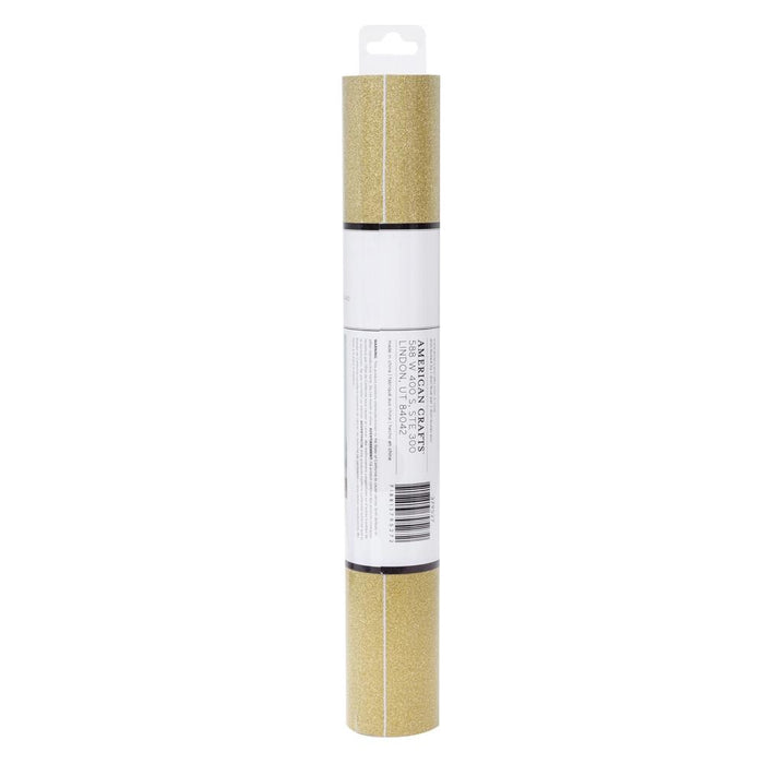 American Crafts - Adhesive Vinyl 12"X48" - Pow - Gold. Add wall art to any room with adhesive vinyl. Easy to use and mess- free. Works with any die-cutting machine (sold separately). Comes in a variety of color; sold separately. Available at Embellish Away located in Bowmanville Ontario Canada.