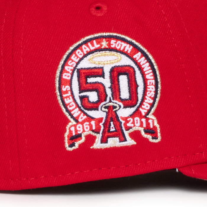 Anaheim Angels All Red 950 AFrame 50Th Snap Back