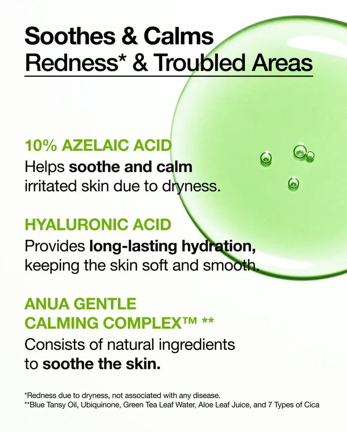 Anua Azelaic Acid 10+ Hyaluron Redness Soothing Serum