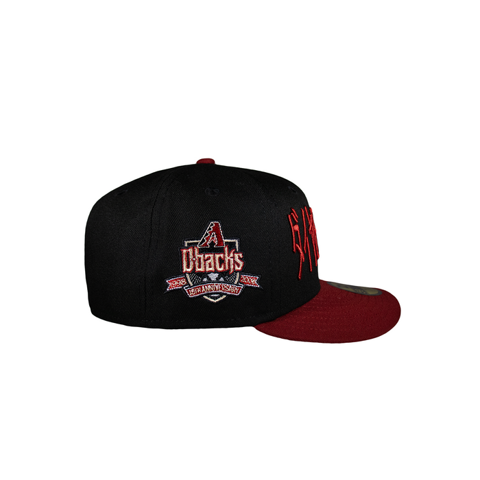 Arizona Diamond Backs Kanji Logo Black and Burgundy