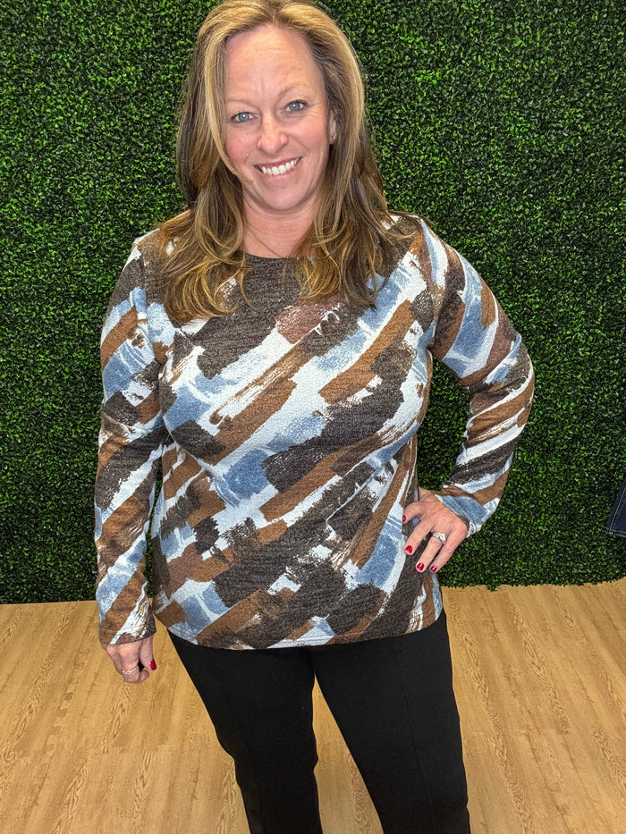 Aryeh Blue Fun Top