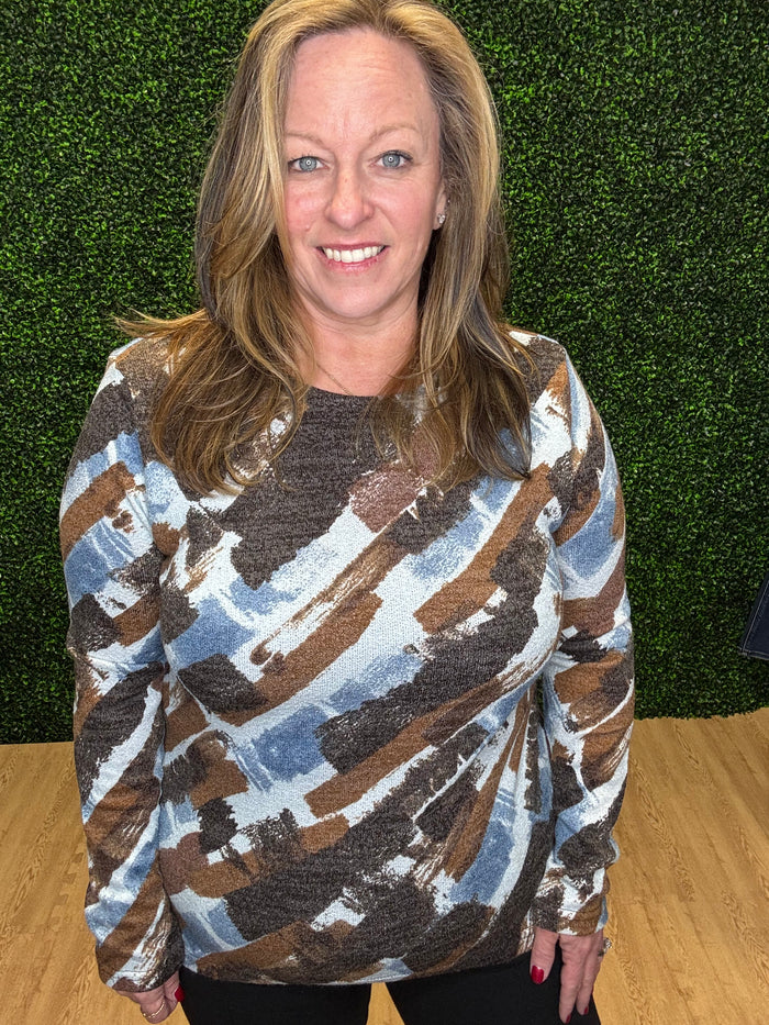 Aryeh Blue Fun Top