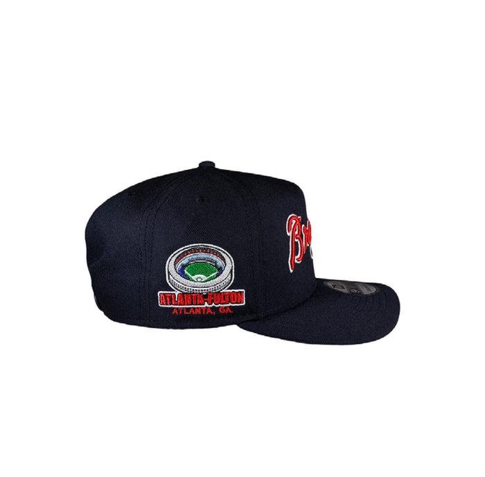 Atlanta Braves All Navy Script 950 AFrame Snap Back