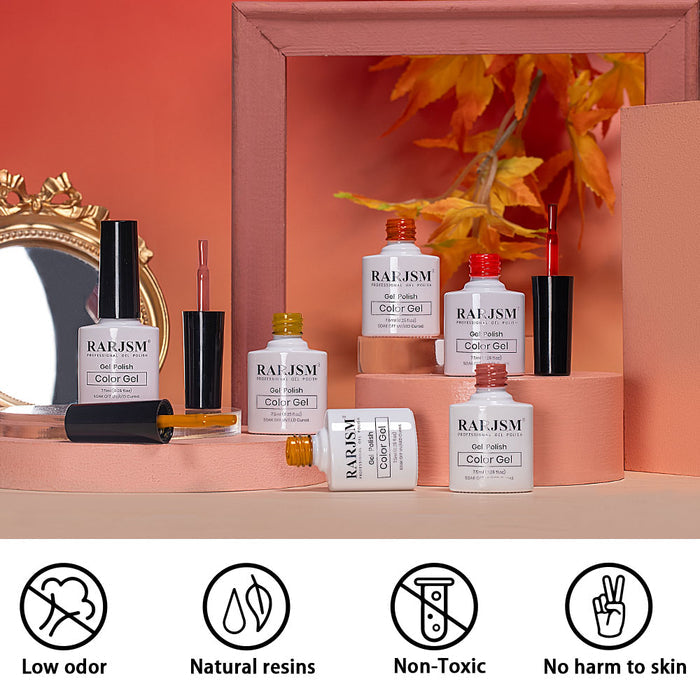 Autumn Sunshine Series Gel Nail Polish 6 Colors Set 7.5ml