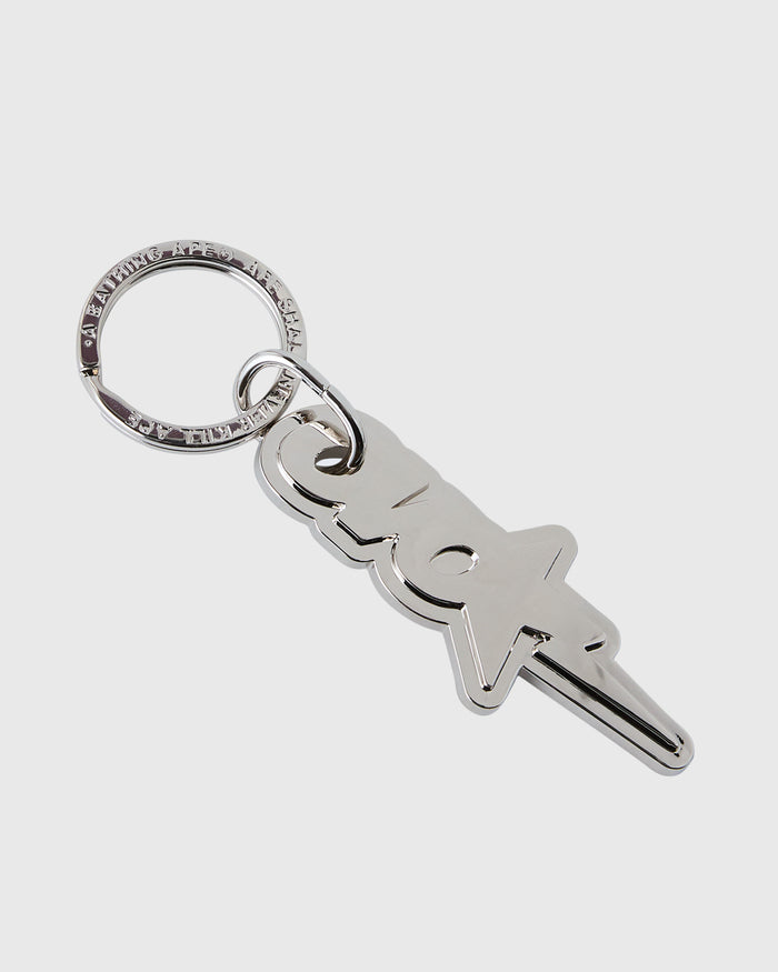 BAPE® OVO-Sta Metal Keychain - Silver