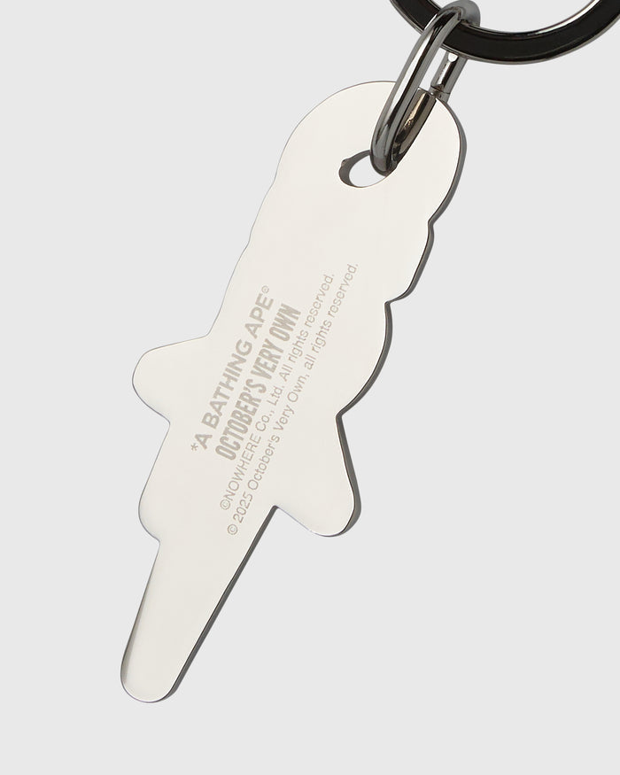 BAPE® OVO-Sta Metal Keychain - Silver