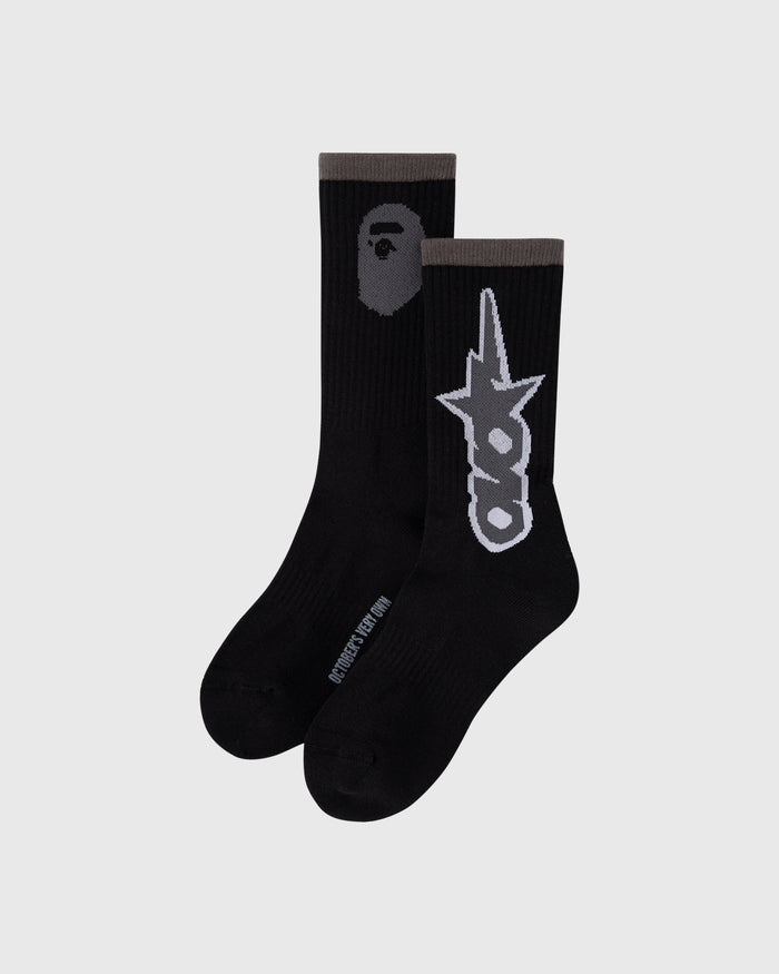 BAPE® OVO-Sta Athletic Sock - Black