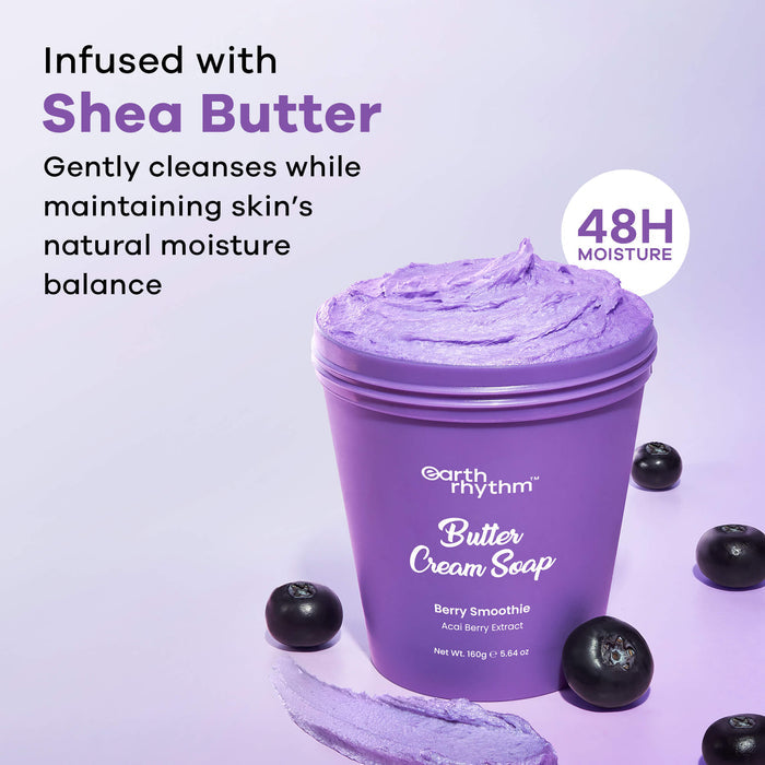 BERRY SMOOTHIE BUTTER CREAM SOAP - 160 gm