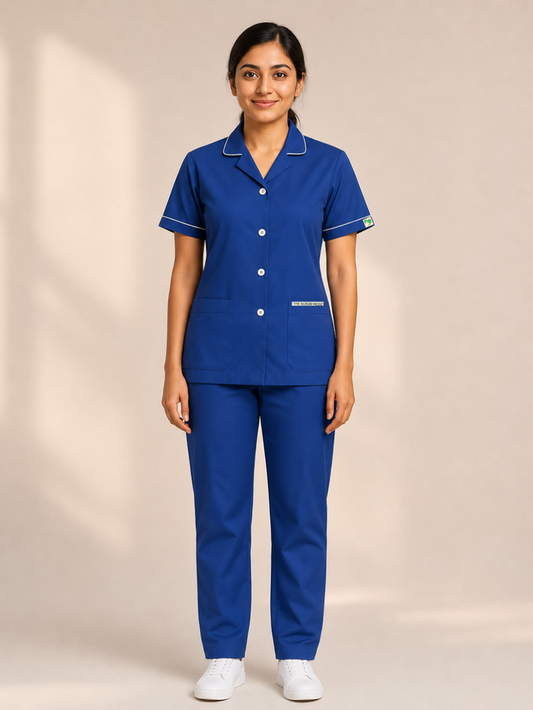 BLUE HALF SLEEVE NURSE UNIFORM