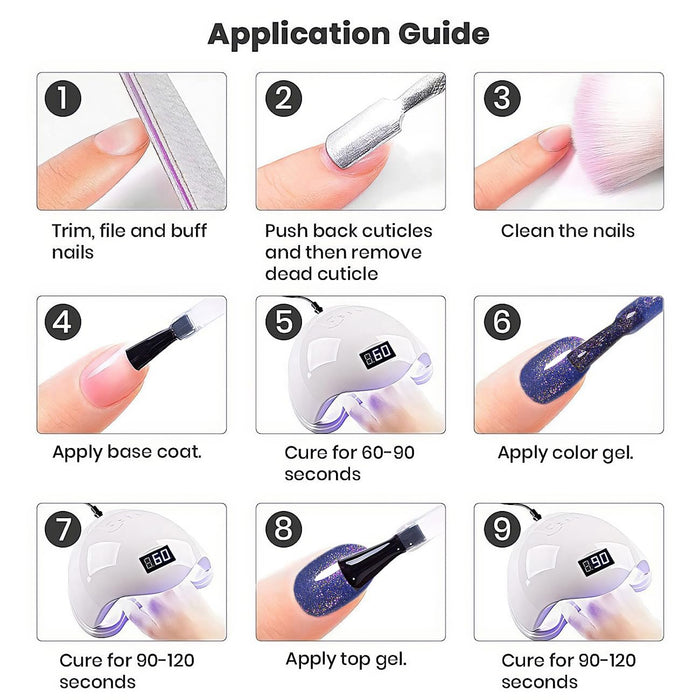 Bluish Purple Glitter Gel Nail Polish