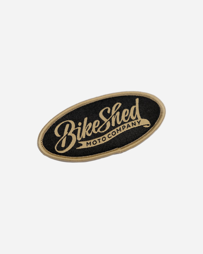 BSMC Flag Patch - Black/Gold studio image side on