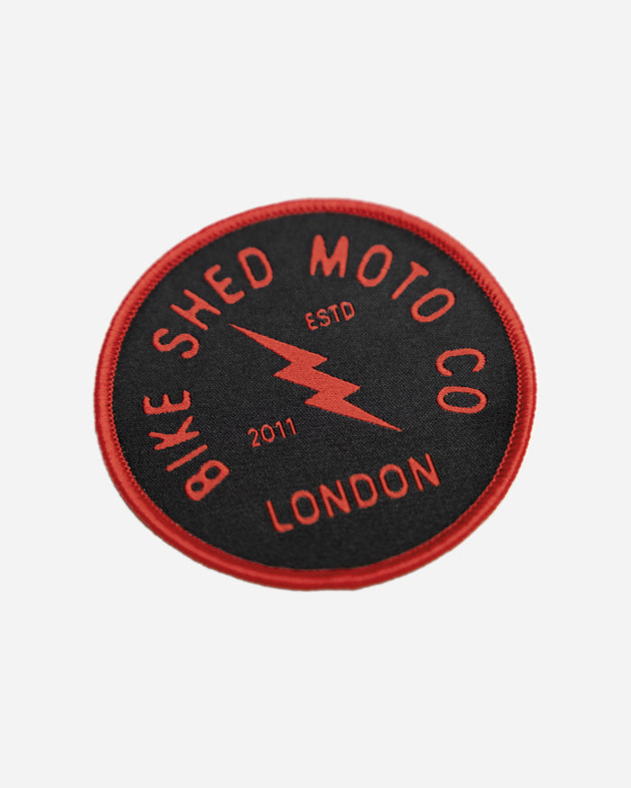 BSMC Lightning Patch - Black/Red studio image side on