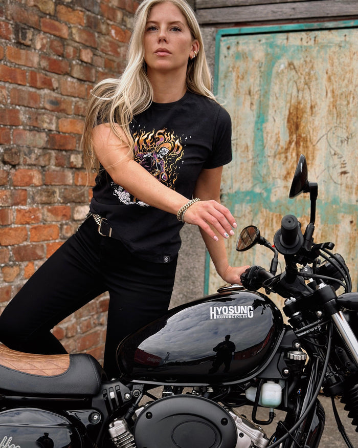 Motorcycle Resistant Women's Skinny Jean - Black