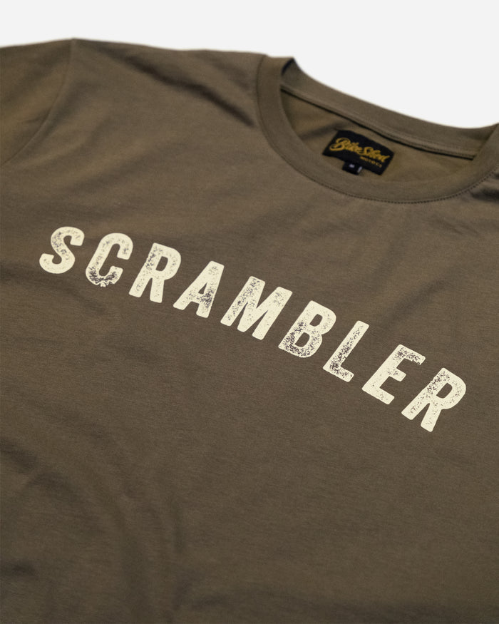BSMC Scrambler T-Shirt - Green studio image front print close up