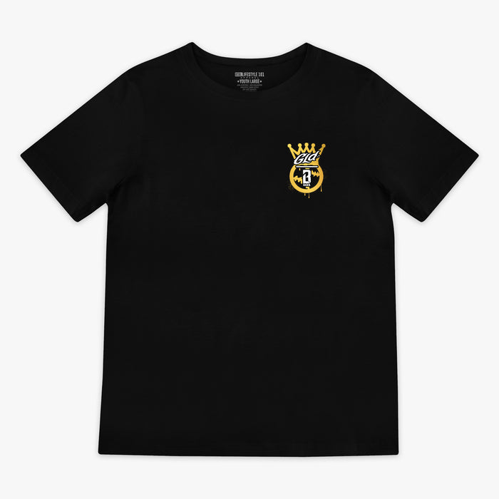Black Built For The Diamond youth graphic tee — front view