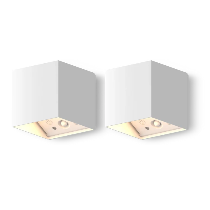 Calex Falerna Rechargeable Wall Light - 2 Pack - White