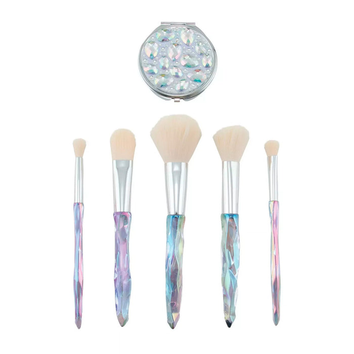 Candie Couture Compact Mirror & Makeup Brush 5pcs Set