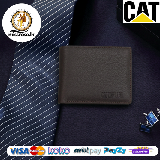 Caterpillar (CAT) Premium Leather Dark Brown Wallet – Men’s