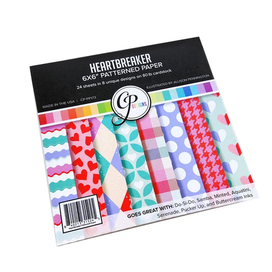Catherine Pooler - 6x6 Patterned Paper - Heartbreaker. Available at Embellish Away located in Bowmanville Ontario Canada.