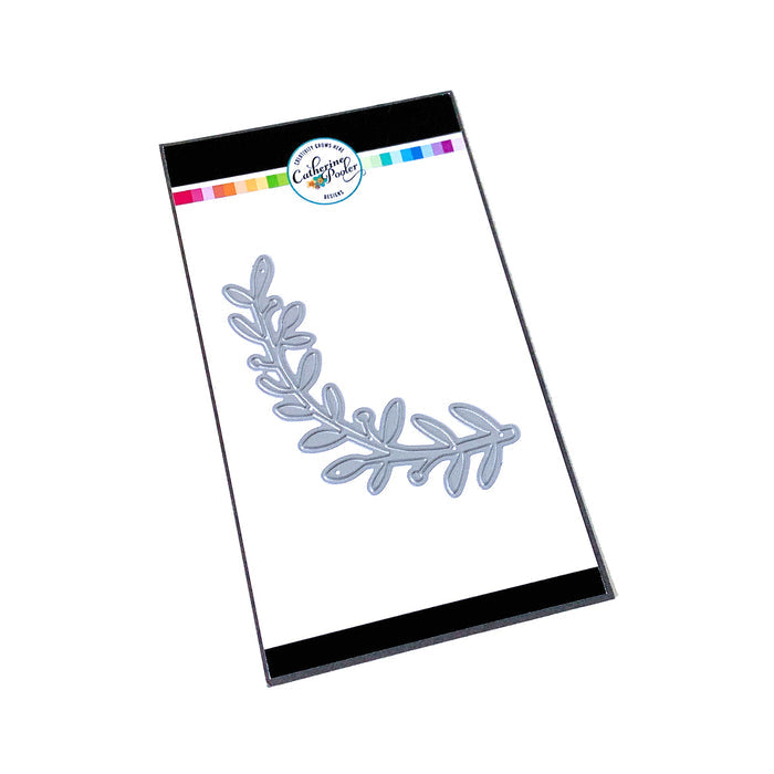 Catherine Pooler - Die - Sprig. Add a lovely, leafy sprig to your card project with our Sprig Die. Create to coordinate with the Wiser Stamp Set, this little branch die will work lovely as an addition to your next card. Available at Embellish Away located in Bowmanville Ontario Canada.