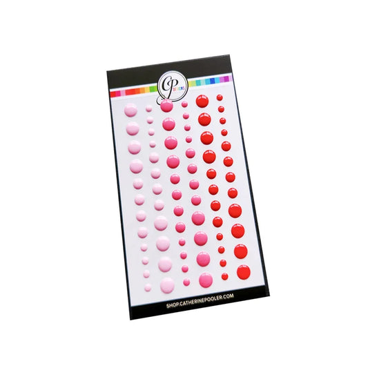 Catherine Pooler - Enamel Dots - Party Reds. Available at Embellish Away located in Bowmanville Ontario Canada.