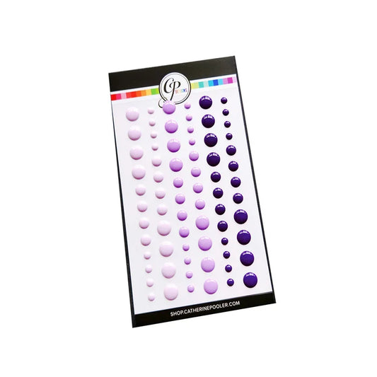 Catherine Pooler - Enamel Dots - Party Violets. Available at Embellish Away located in Bowmanville Ontario Canada.