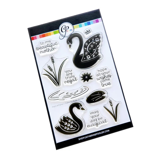 Catherine Pooler - Stamp & Die Set - Flight of Fancy. Available at Embellish Away located in Bowmanville Ontario Canada.