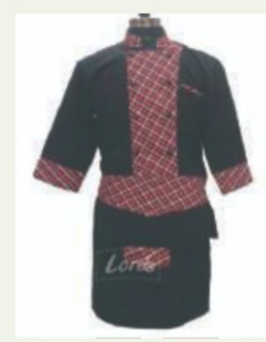Chef Coat with Stitched Apron Code CCSA-01