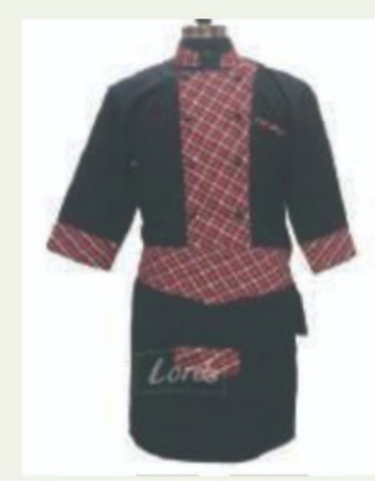 Chef Coat with Stitched Apron Code CCSA-01