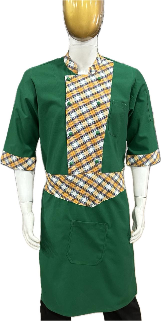 Chef Coat with Stitched Apron Code CCSA-07
