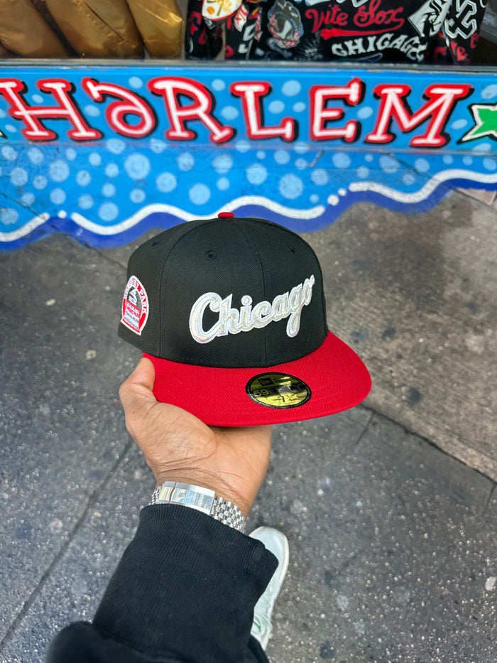 Chicago White Sox Silver Script Black and Red